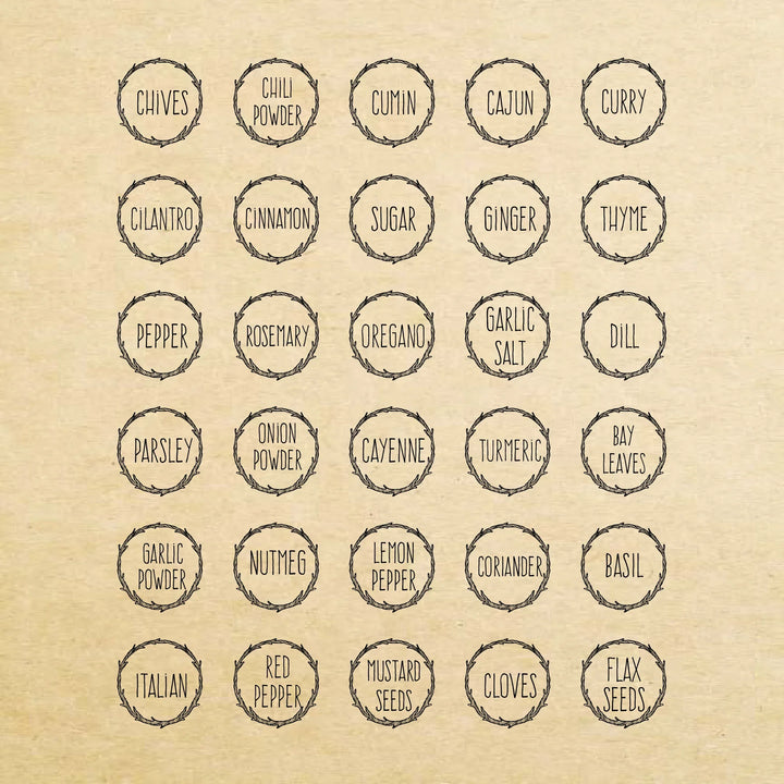 Brown Paper Spice Labels