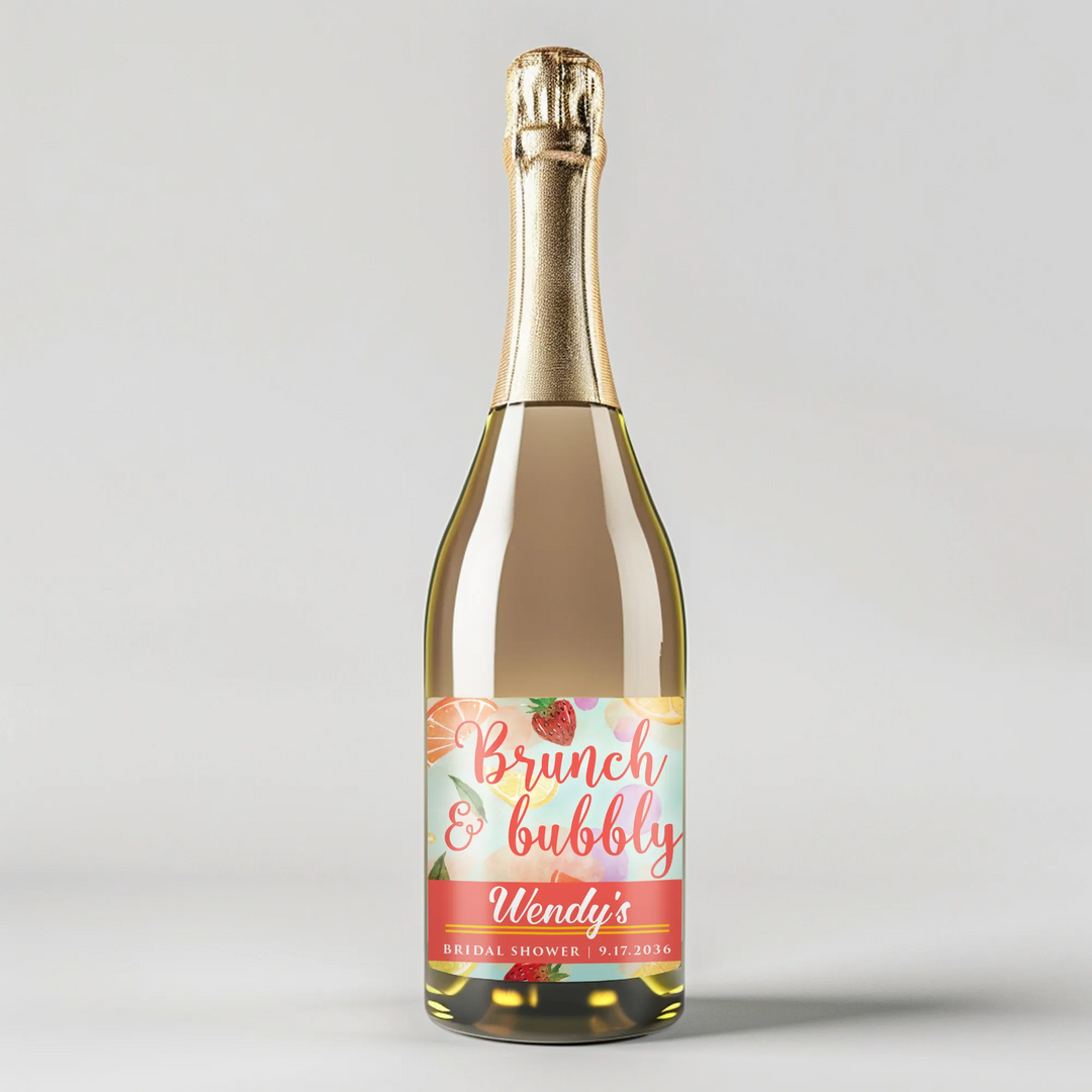 Brunch And Bubbly Champagne Label - iCustomLabel