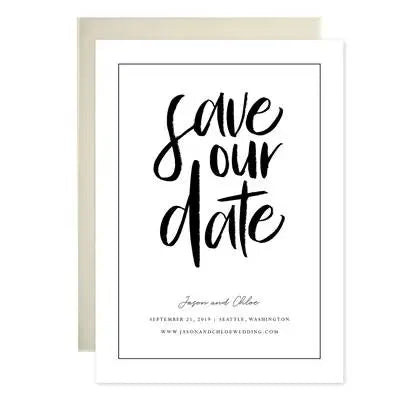 Brushed Save The Date - iCustomLabel