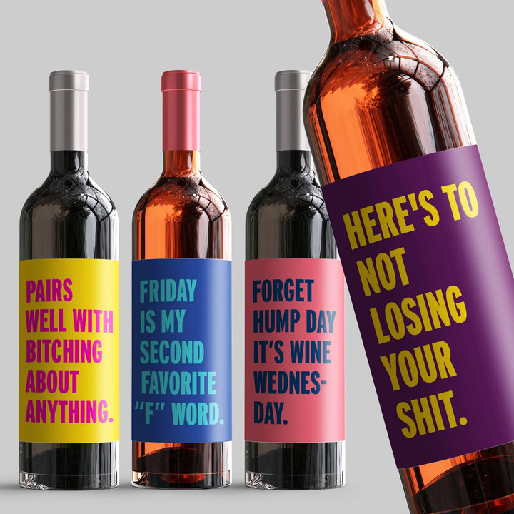 Brutally Honest Wine Label Set - iCustomLabel