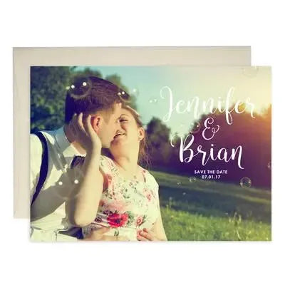 Bubbling Love Save The Date - iCustomLabel