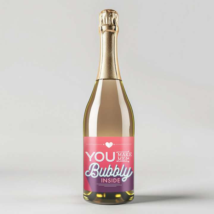 Bubbly Inside Champagne Label - iCustomLabel