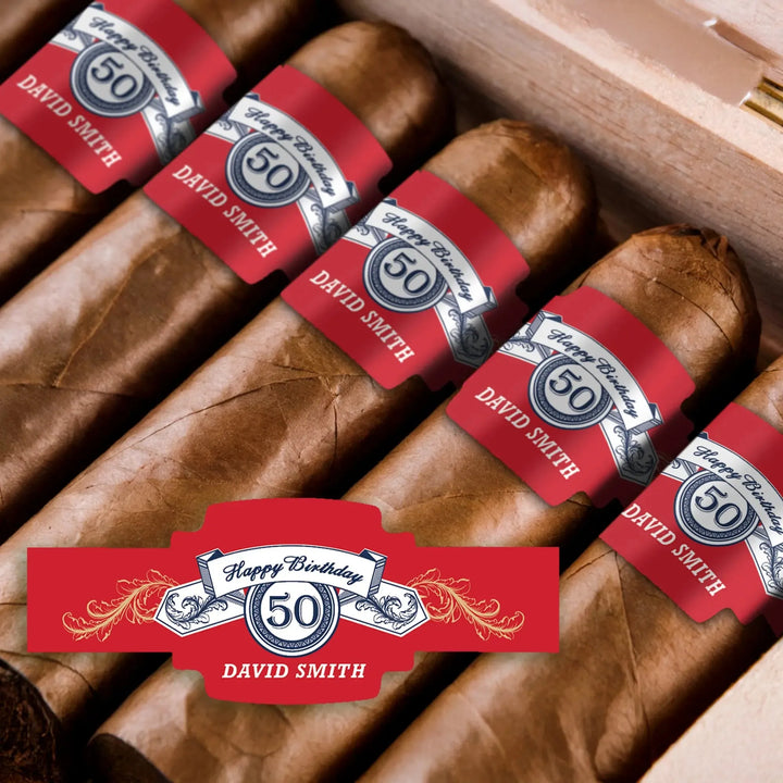 Budweiser Cigar Bands - iCustomLabel