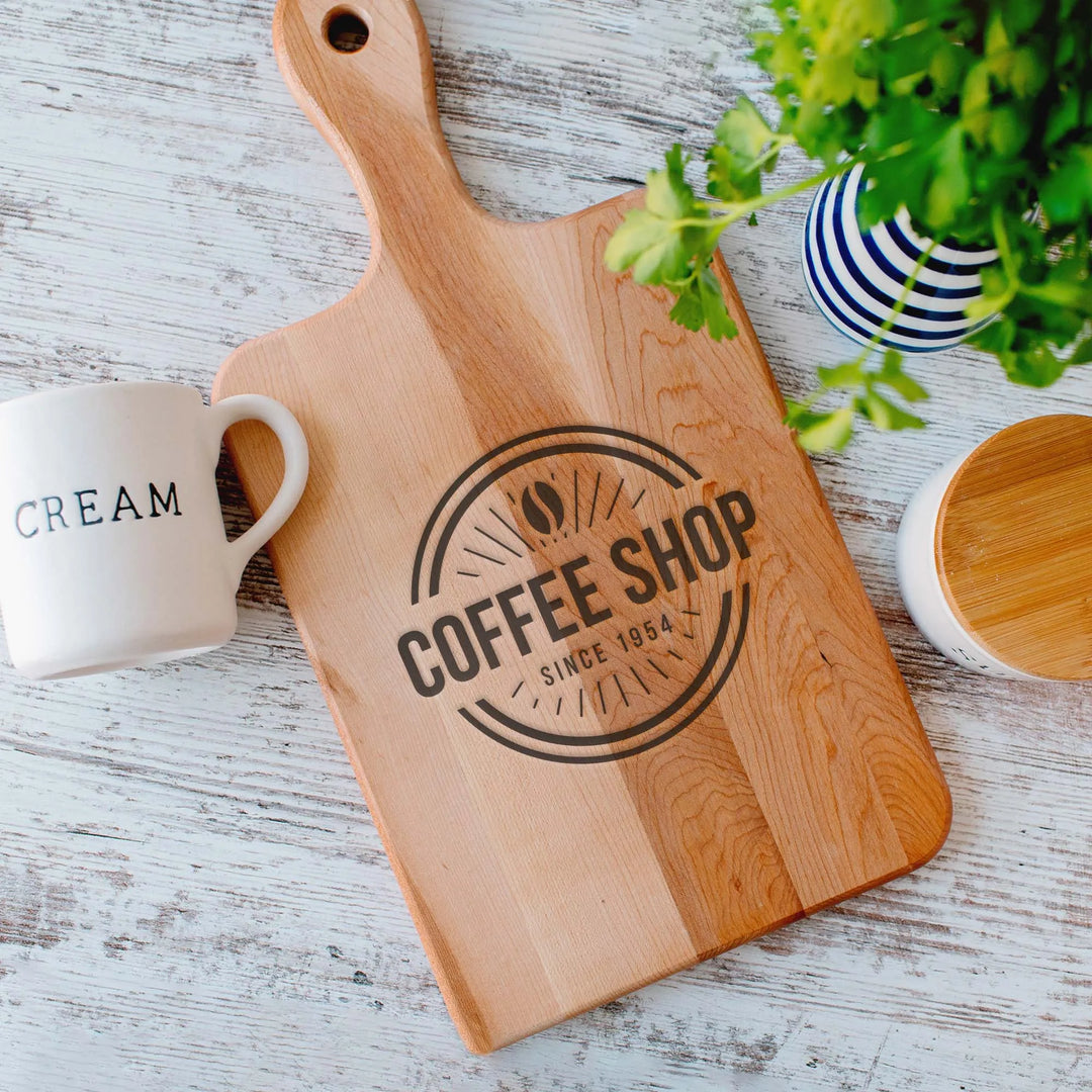 Business Logo Handle Cutting Board - iCustomLabel