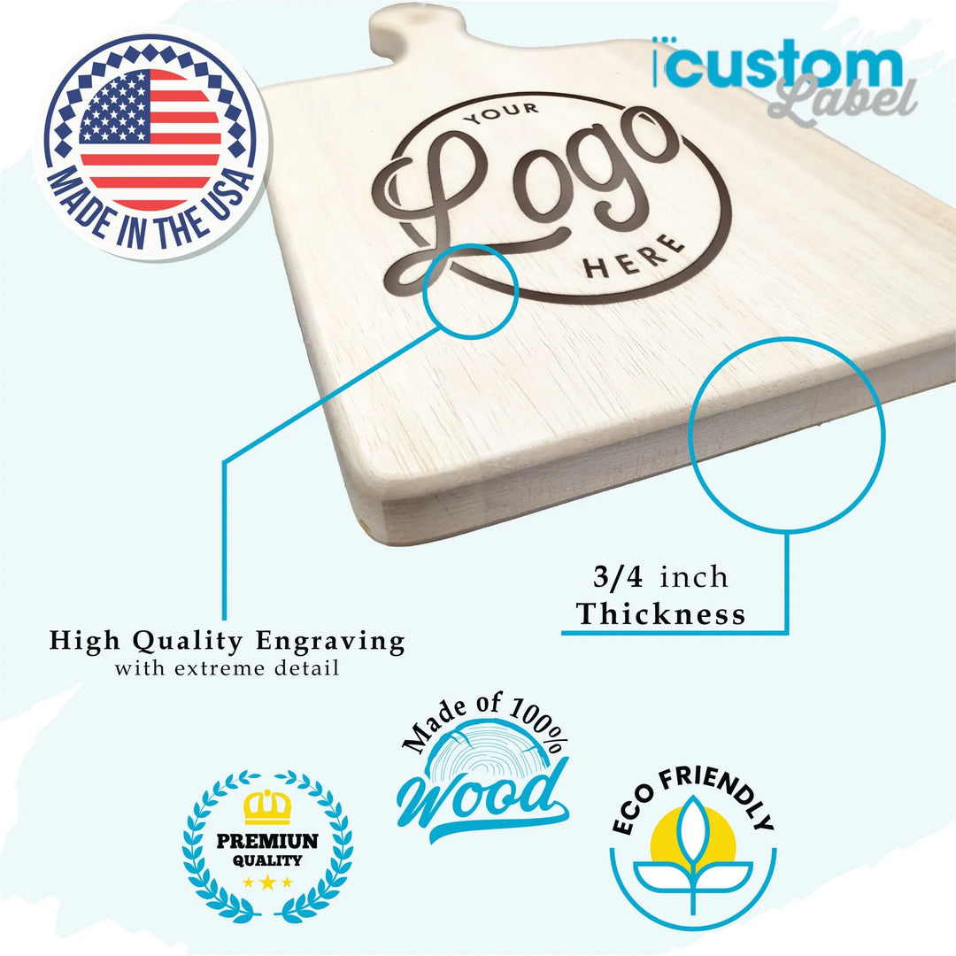 Business Logo Handle Cutting Board - iCustomLabel