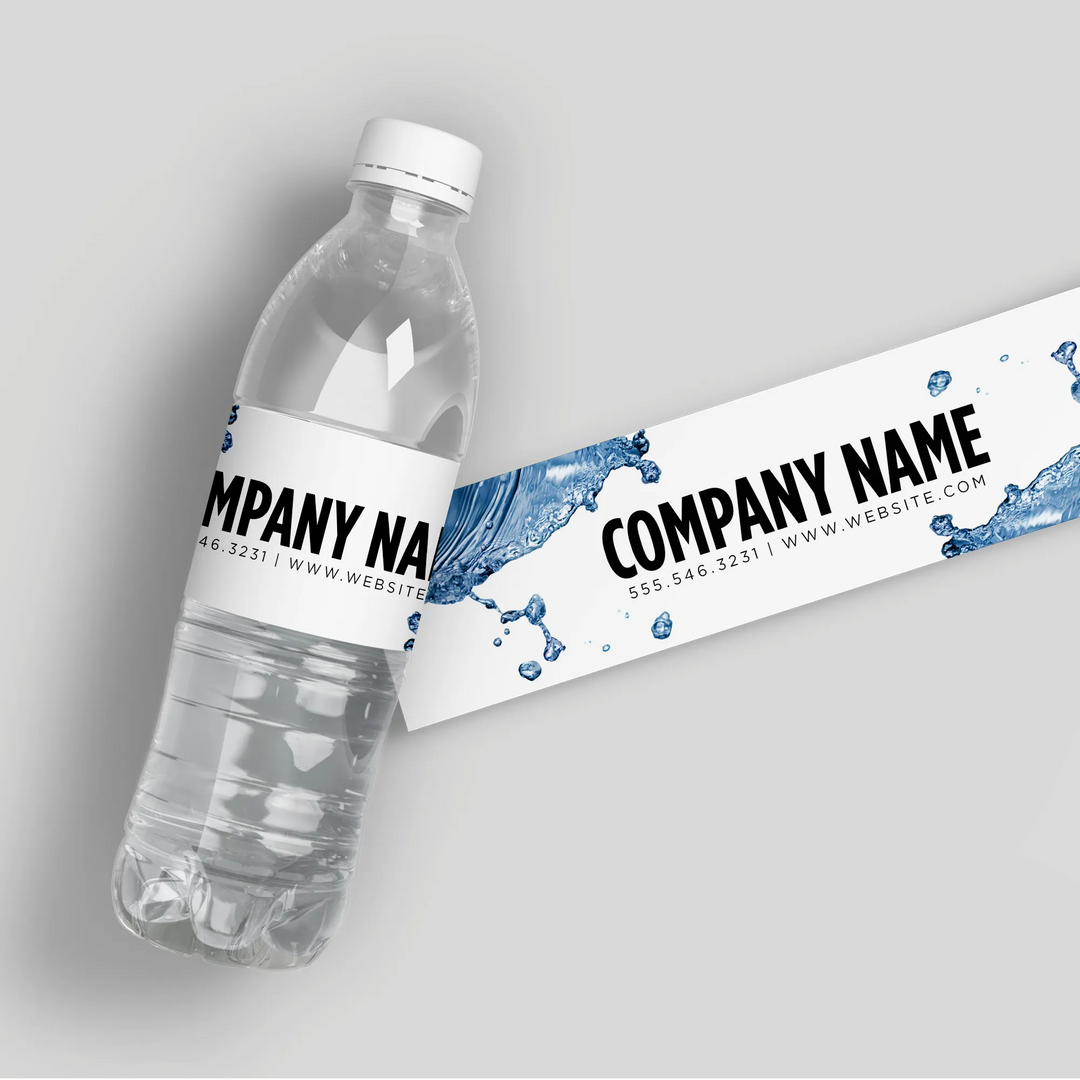 Business Water Bottle Labels - iCustomLabel