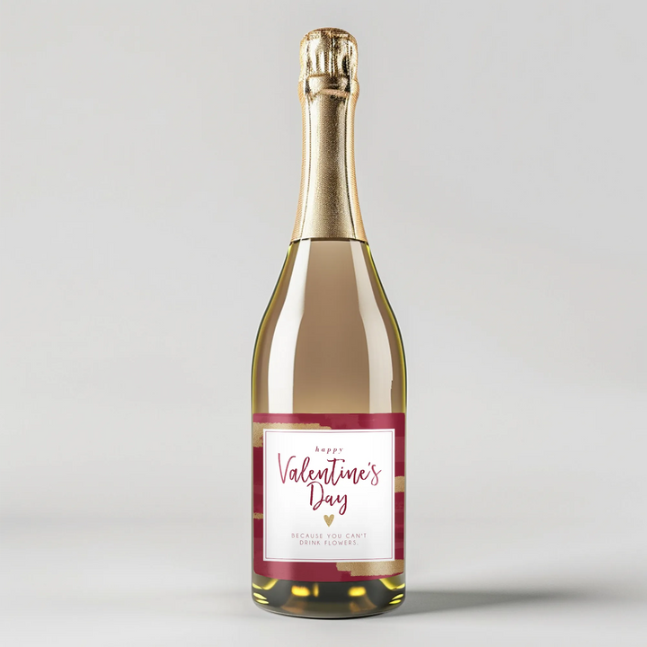 Can't Drink Flowers Champagne Label - iCustomLabel