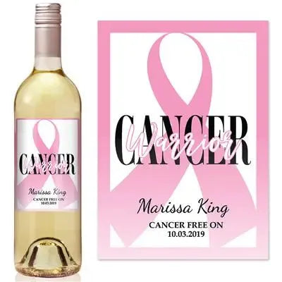 Cancer Warrior Wine Label - iCustomLabel