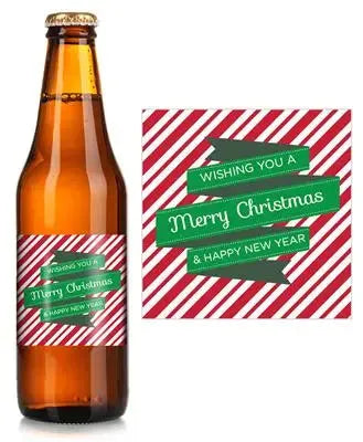 Candy Cane Beer Label - iCustomLabel