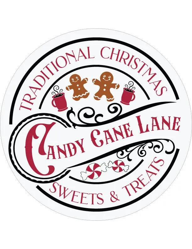 Candy Cane Lane Christmas Door Decorations - iCustomLabel