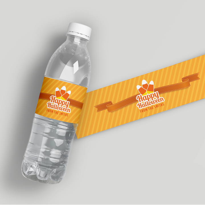 Candy Corn Water Bottle Labels