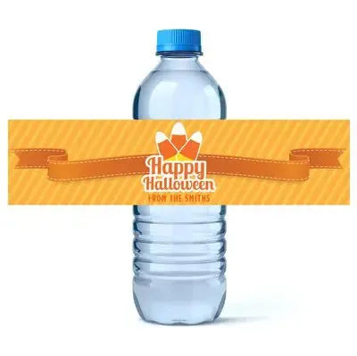 Candy Corn Water Bottle Labels - iCustomLabel