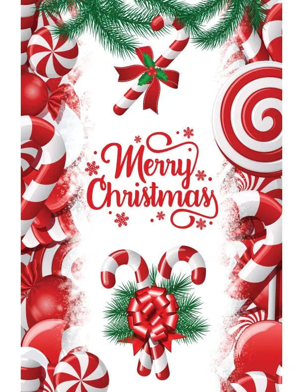 Candycane Metal Garden Flag - iCustomLabel