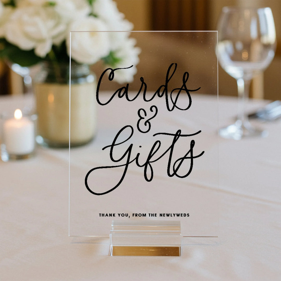 Cards And Gifts Baby Shower Table Sign - iCustomLabel