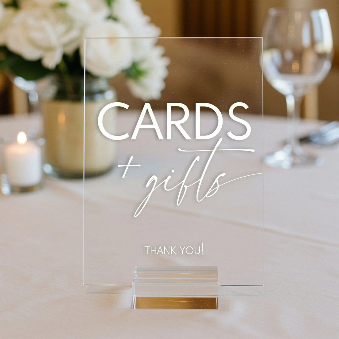 Cards and Gifts Bridal Shower Table Sign - iCustomLabel