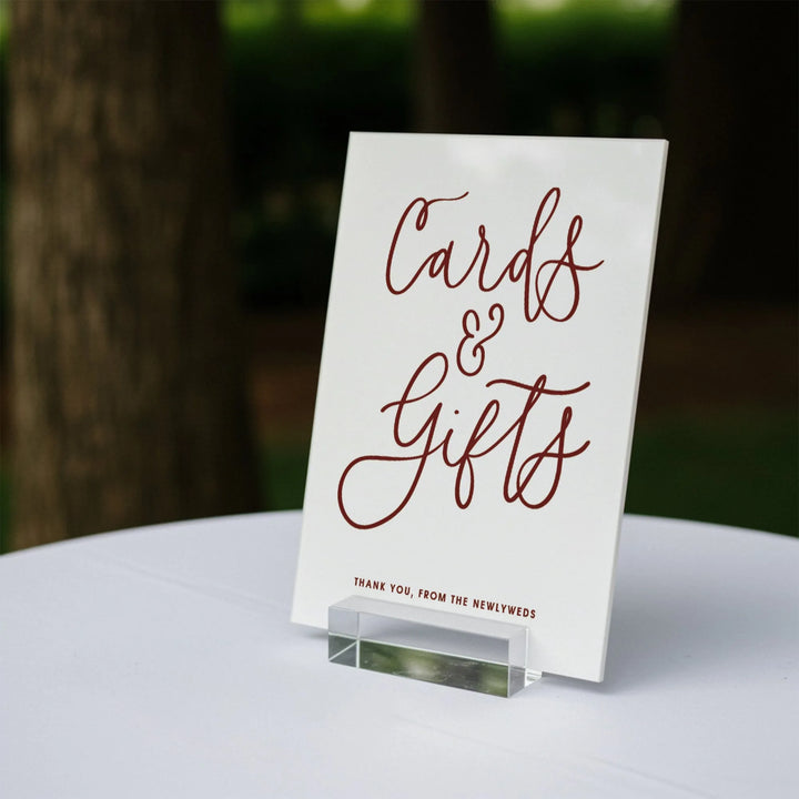 Cards And Gifts Wedding Table Sign - iCustomLabel