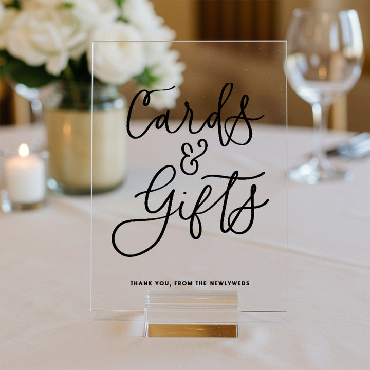 Cards And Gifts Wedding Table Sign - iCustomLabel