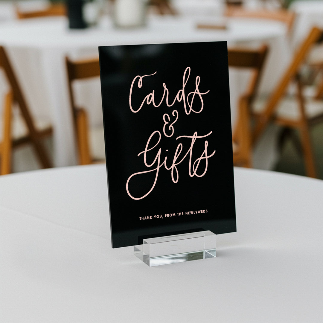 Cards And Gifts Wedding Table Sign - iCustomLabel
