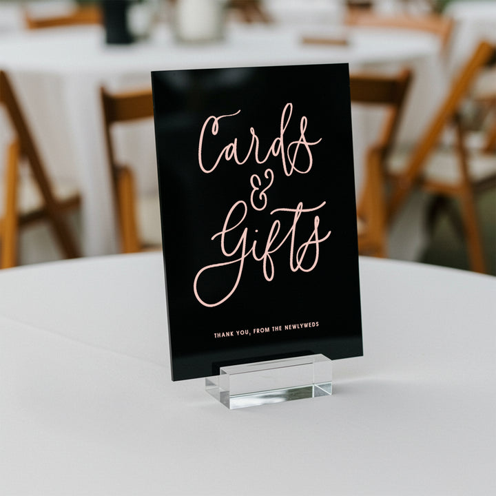 Cards And Gifts Wedding Table Sign - iCustomLabel