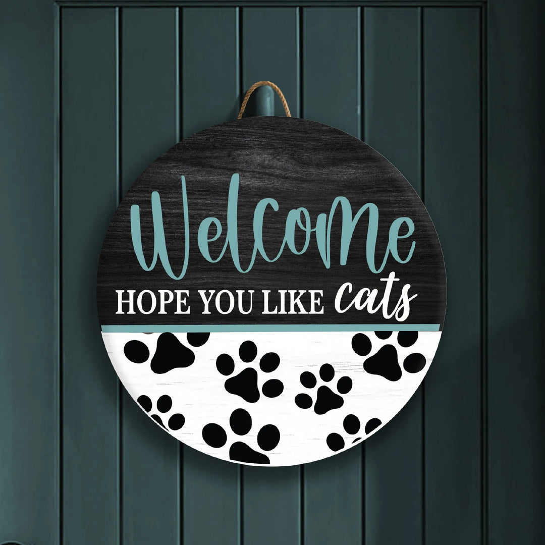 Cats Welcome Front Door Decor - iCustomLabel