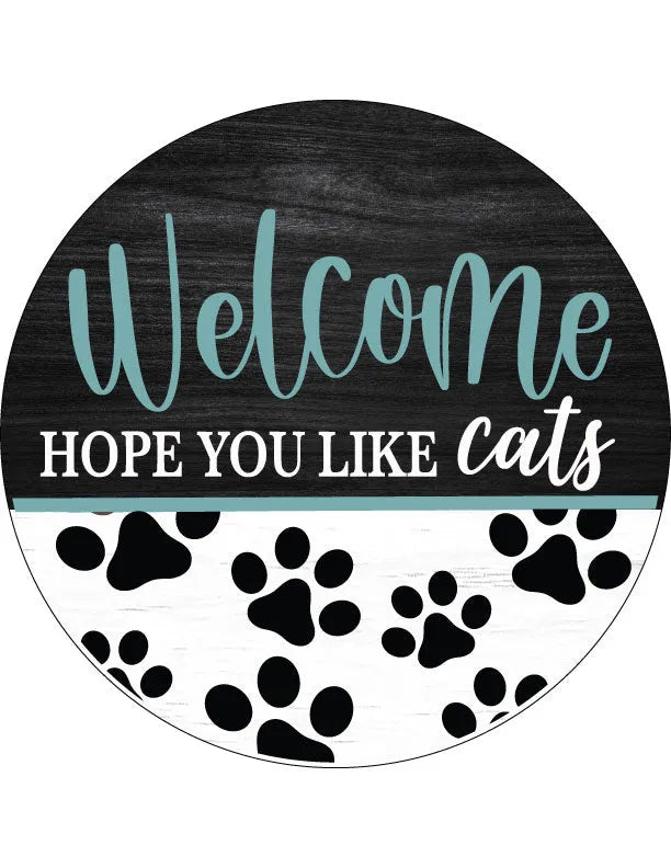 Cats Welcome Front Door Decor - iCustomLabel