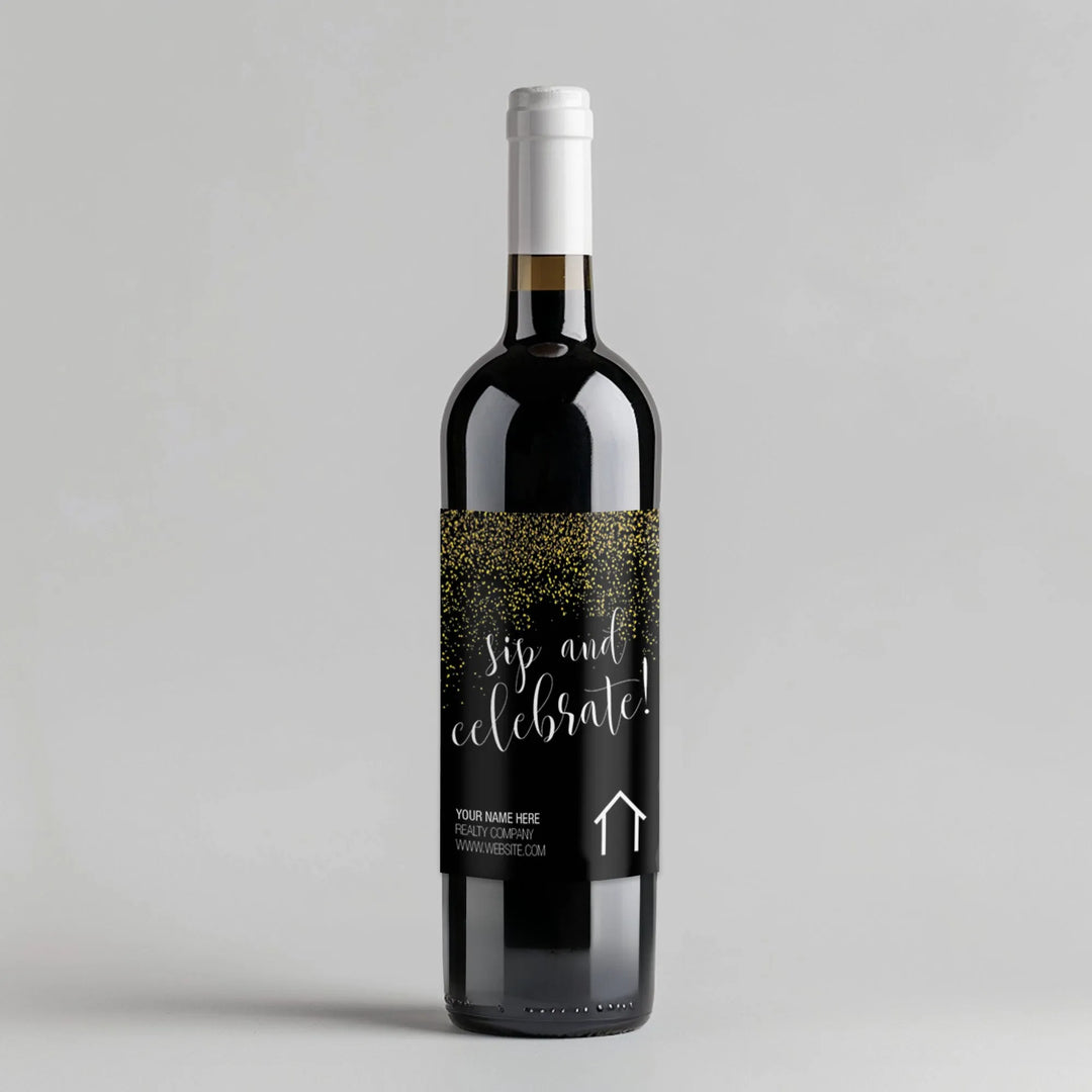 Celebrate Real Estate Agent Wine Label - iCustomLabel