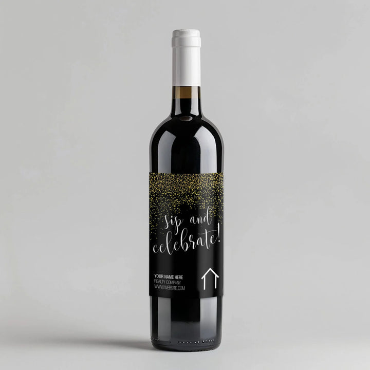 Celebrate Real Estate Agent Wine Label - iCustomLabel
