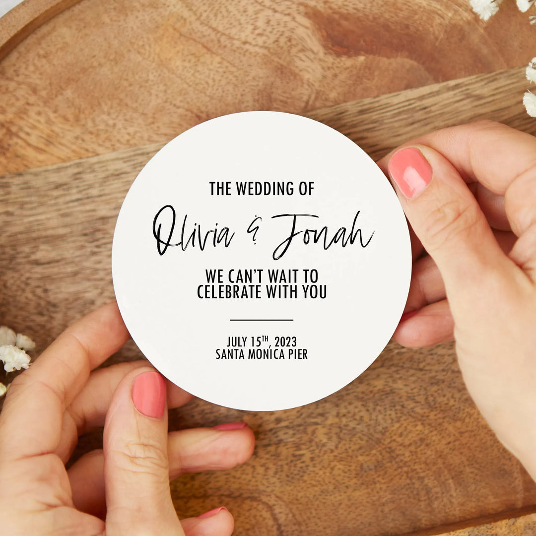 Celebrate Wedding Coasters - iCustomLabel