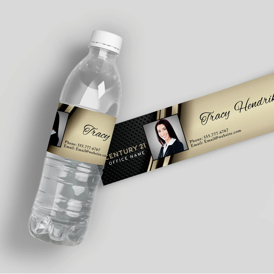 Century 21 Real Estate Water Bottle Labels - iCustomLabel