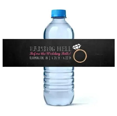 Chalkboard Bachelorette Water Bottle Labels - iCustomLabel