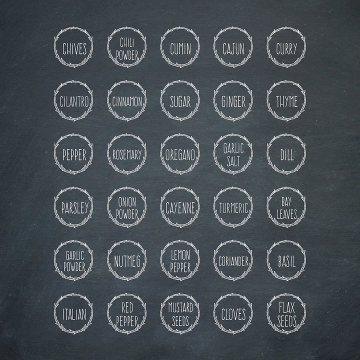 Chalkboard Branch Spice Labels