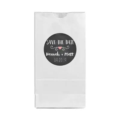 Chalkboard Squiggle Favor Labels - iCustomLabel