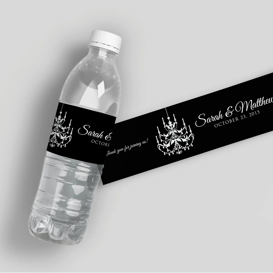 Chandelier Water Bottle Labels - iCustomLabel