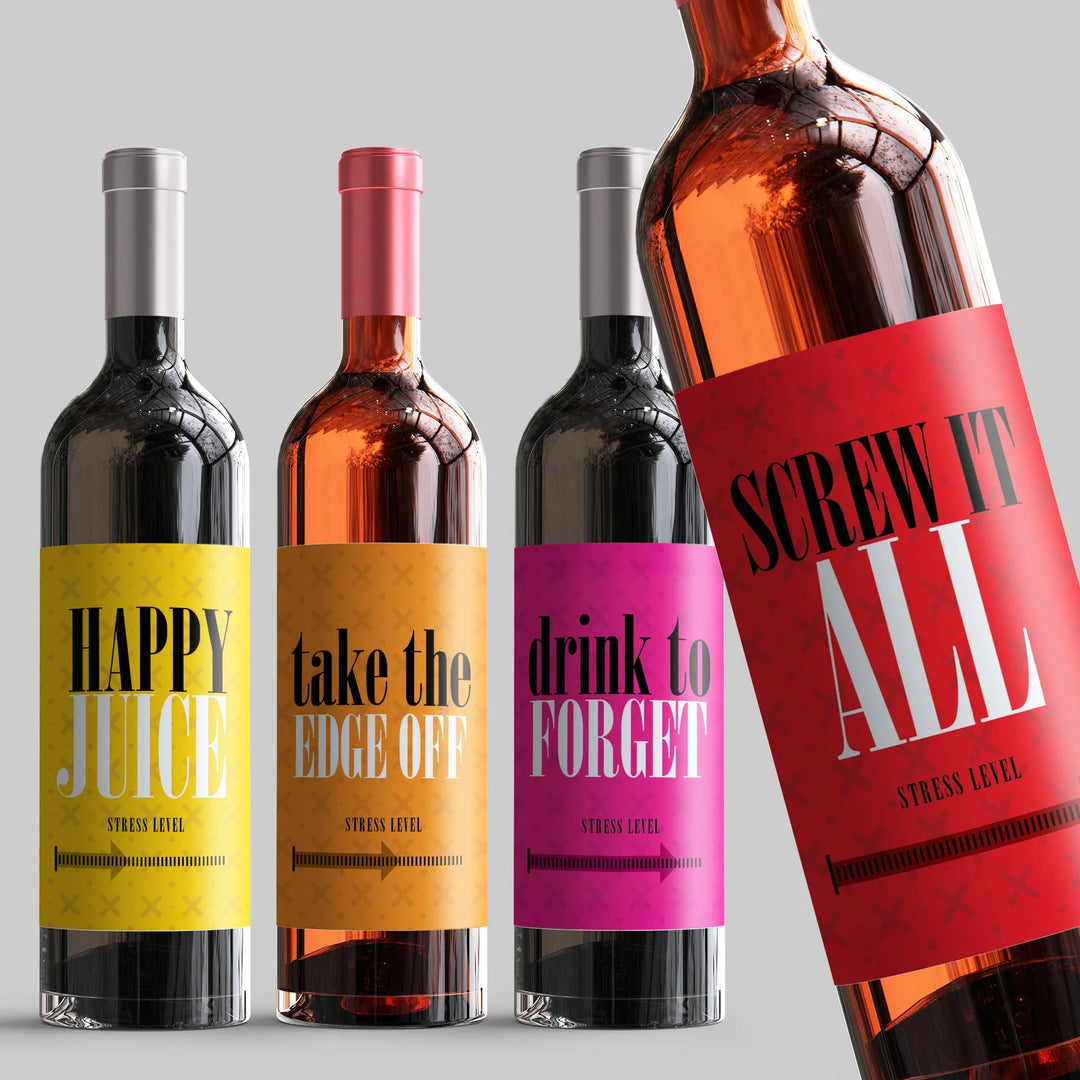 Cheer Up Wine Label Set - iCustomLabel