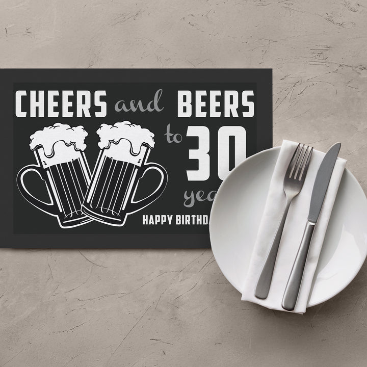 Cheers and Beers Birthday Placemats - iCustomLabel