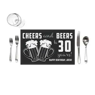 Cheers and Beers Birthday Placemats - iCustomLabel