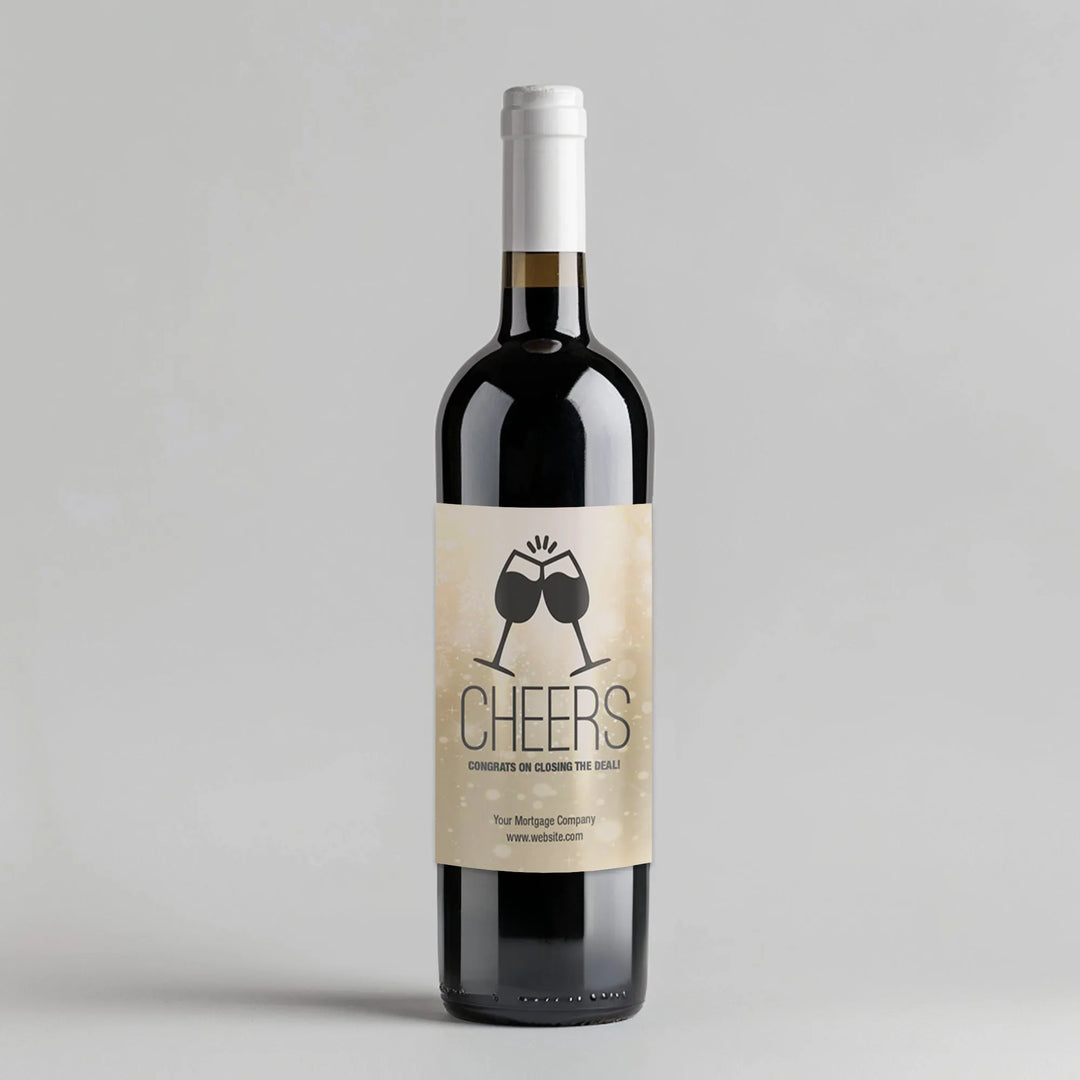 Cheers Title Wine Label - iCustomLabel