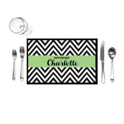 Chevron Birthday Placemats - iCustomLabel