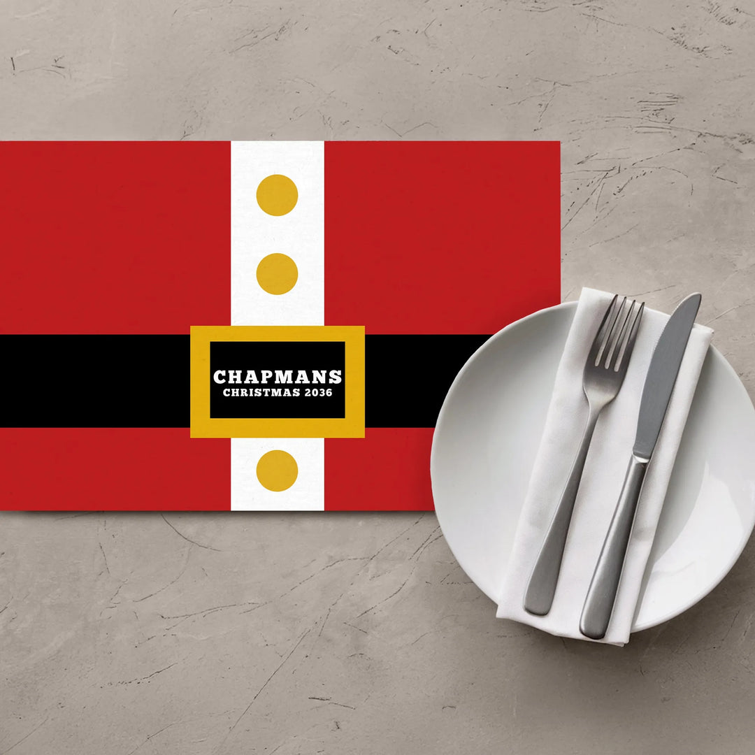 Christmas Santa Suit Placemats - iCustomLabel