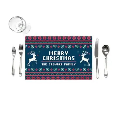 Christmas Sweater Placemats - iCustomLabel