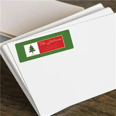 Christmas Tree Address Label - iCustomLabel