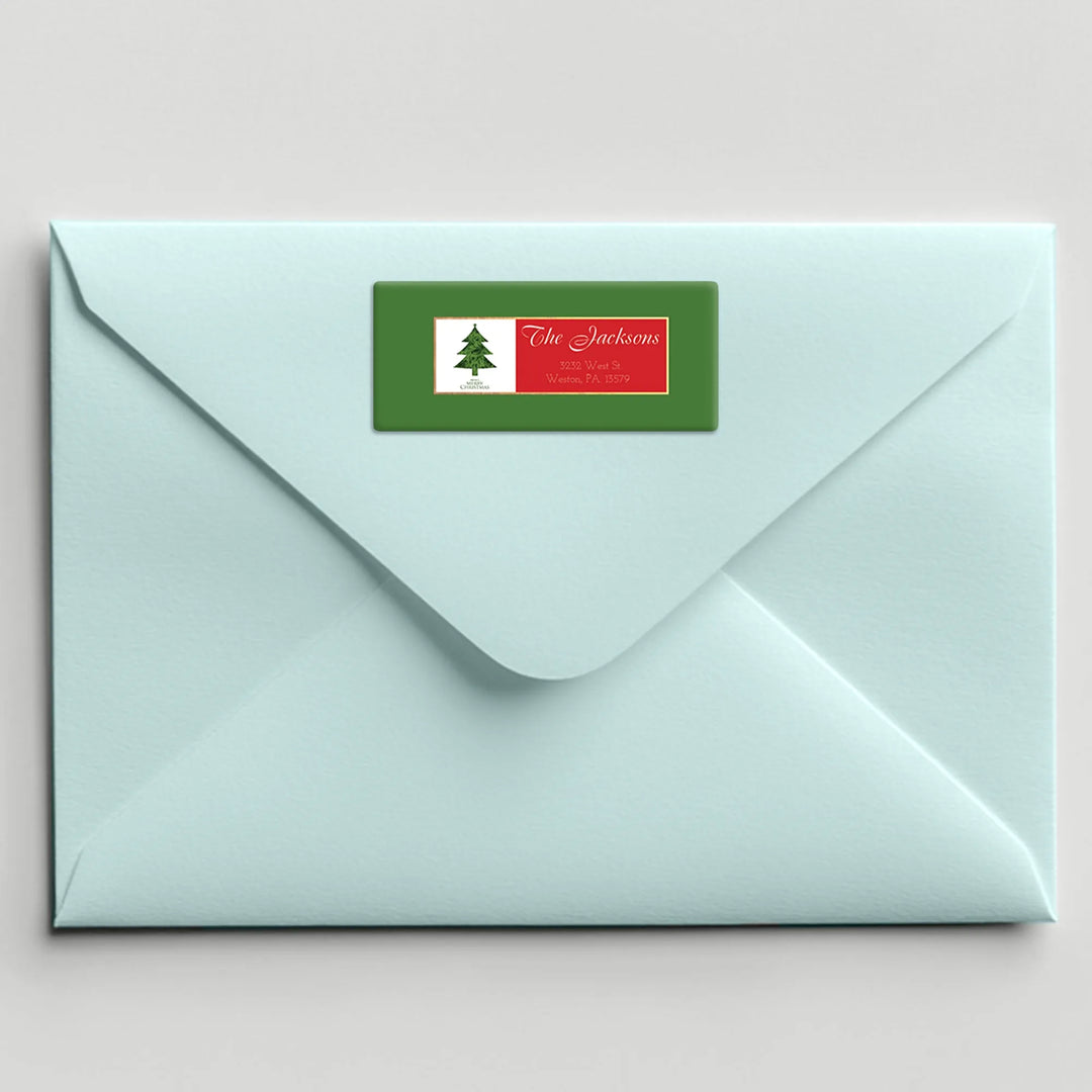 Christmas Tree Address Label - iCustomLabel