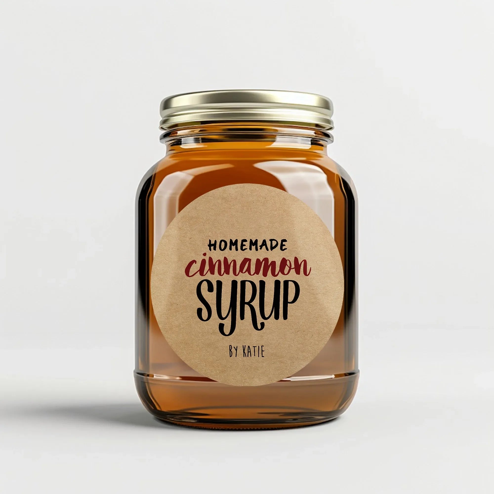 Cinnamon Syrup Stickers | Coffee Bar Bottle Labels – iCustomLabel