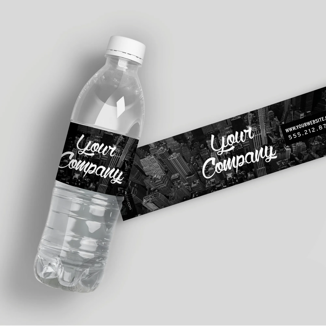 City Business Water Bottle Labels - iCustomLabel