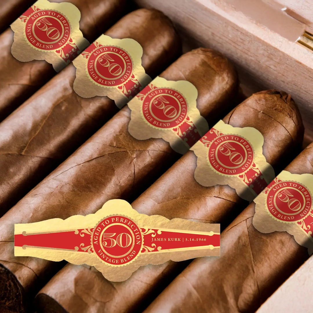 Classic Birthday Cigar Bands - iCustomLabel