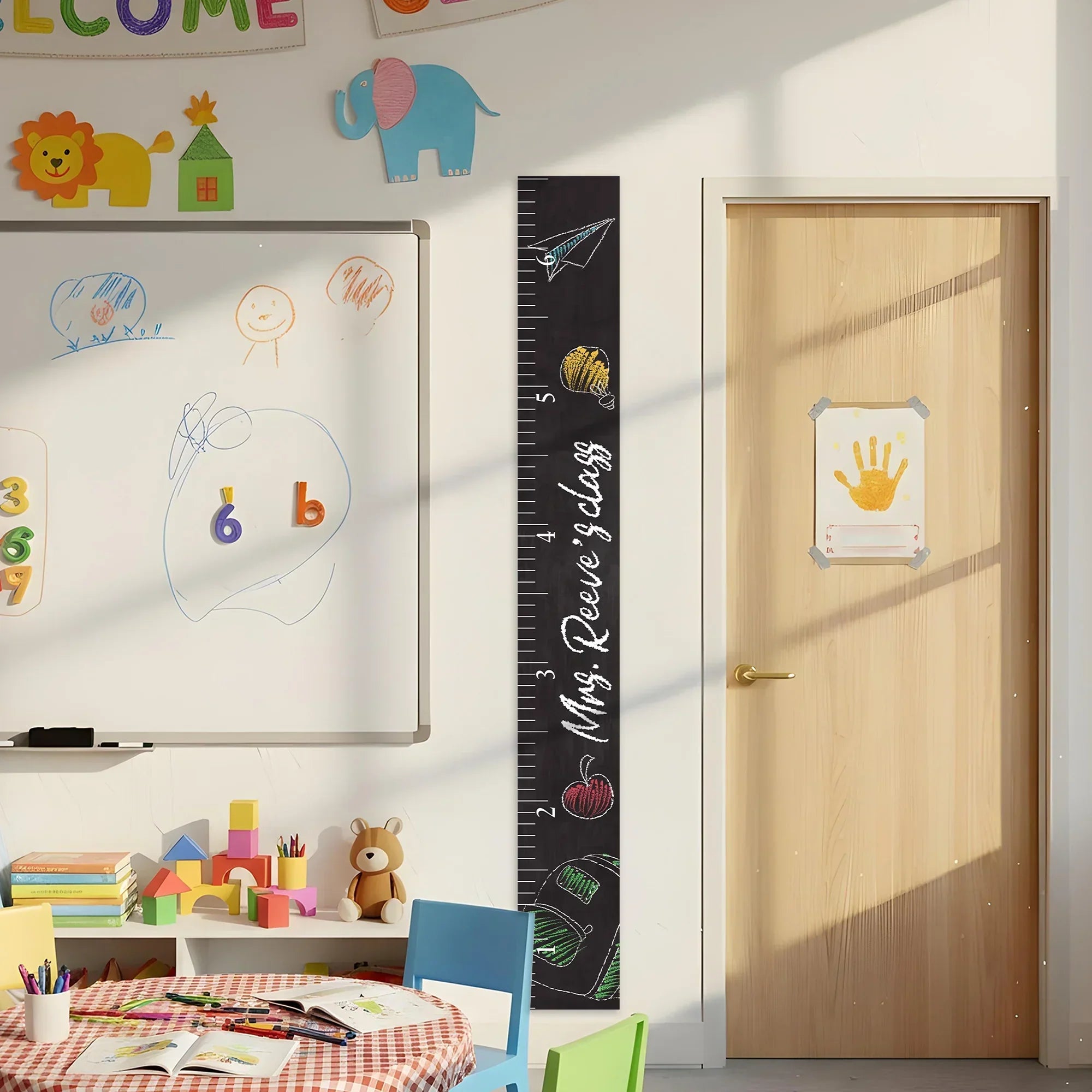 Chalkboard Growth Chart | Rustic Classroom Height Ruler – iCustomLabel