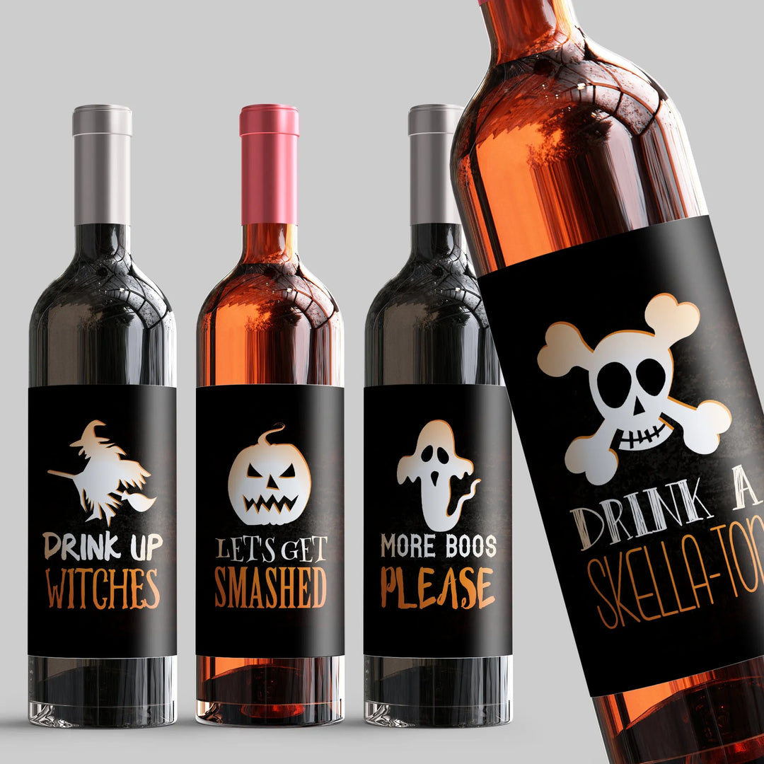 Clever Halloween Wine Label Set - iCustomLabel