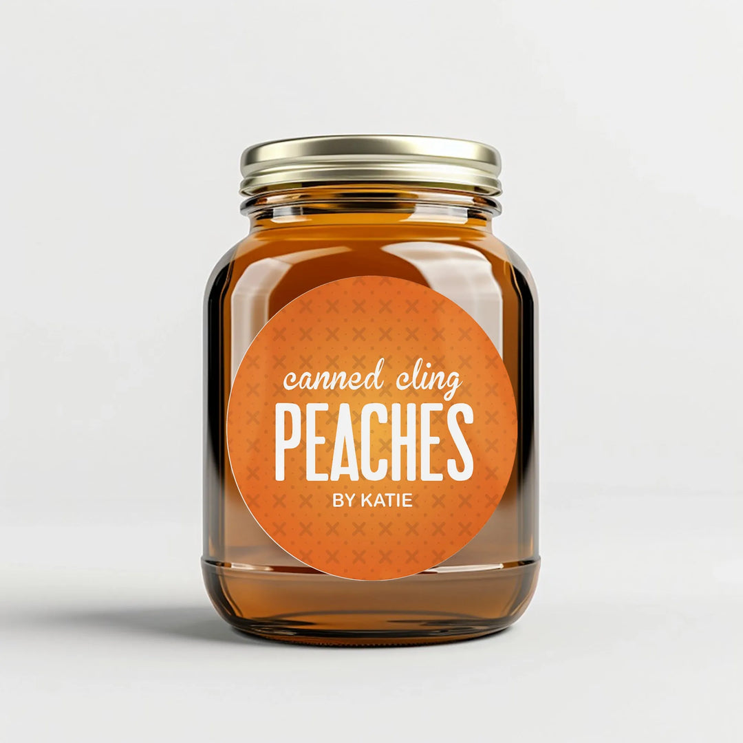 Cling Peaches Canning Labels - iCustomLabel