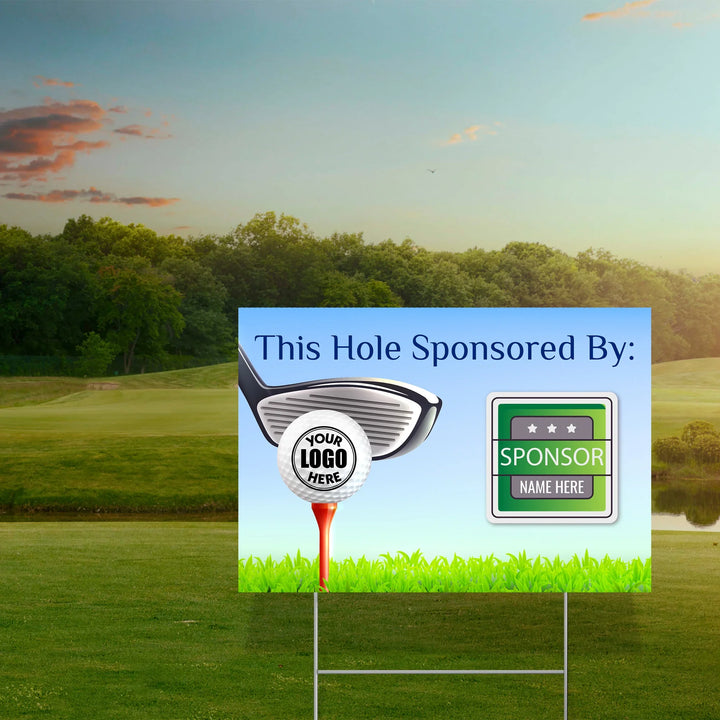 Club Golf Hole Sponsor Yard Sign