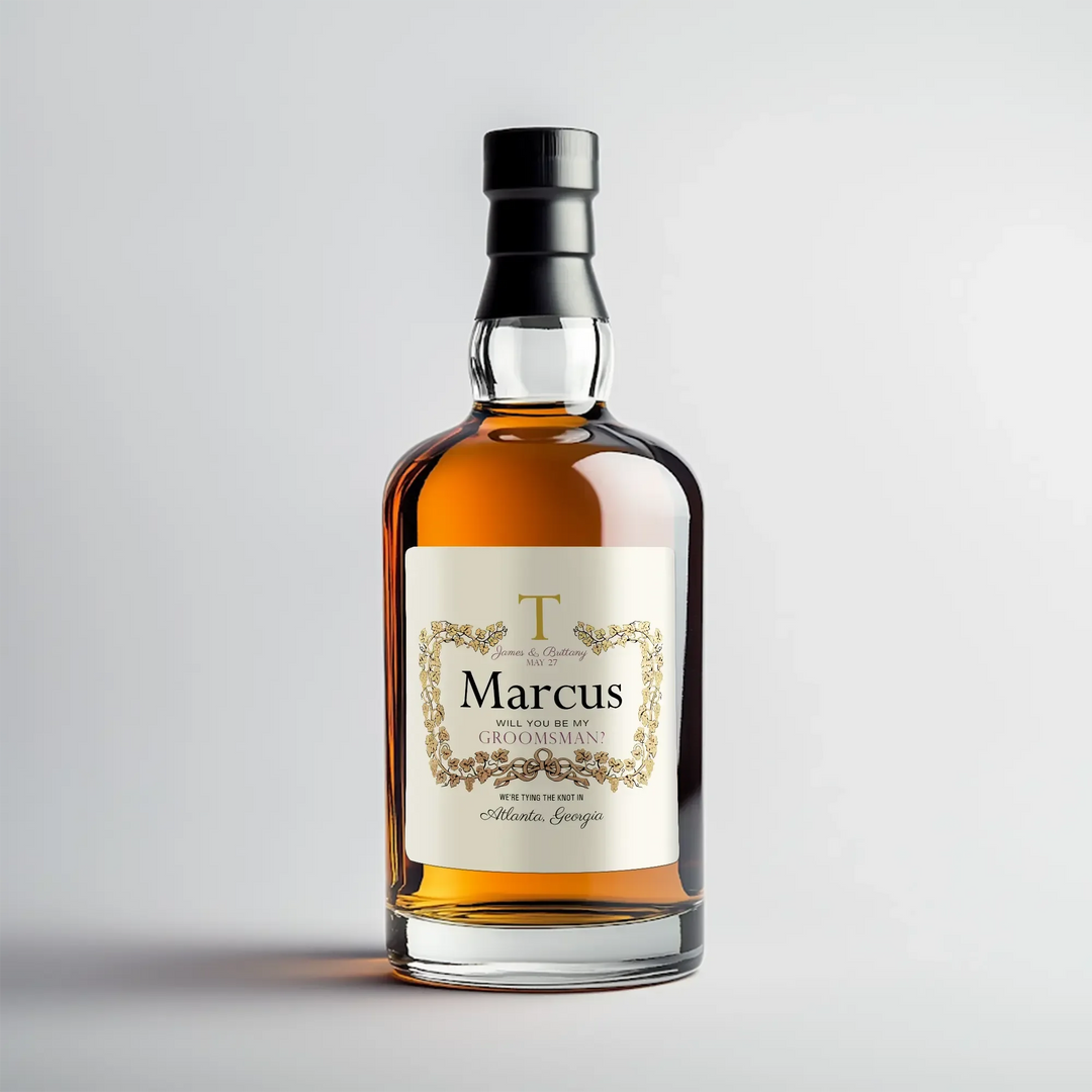 Cognac Birthday Liquor Label
